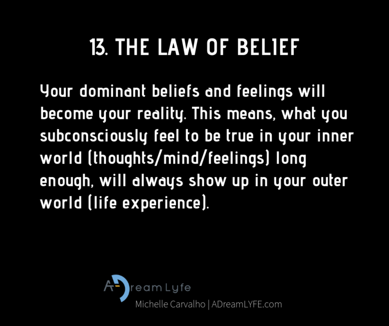 Learn Life Magic. Apply these 14 Laws of the Universe A Dream LYFE